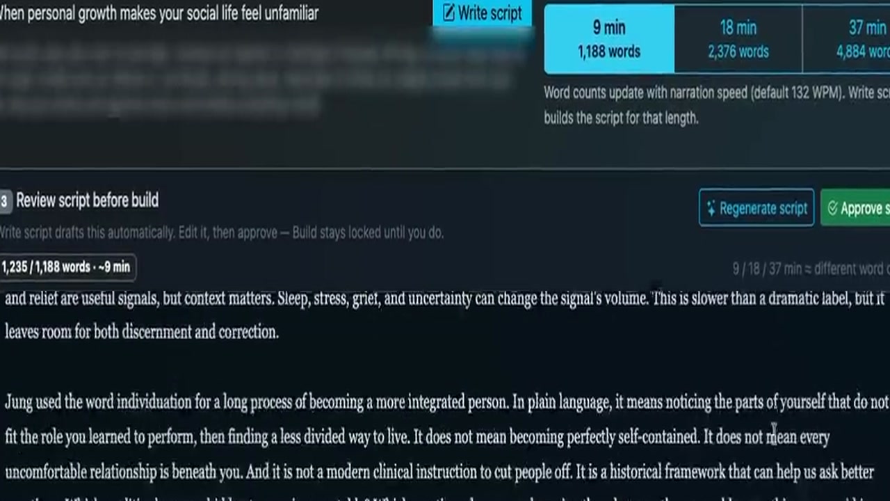 Script review with Approve script button