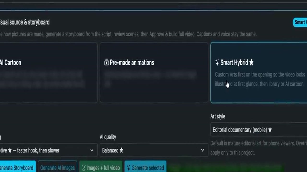 Storyboard and build controls in EasyTube